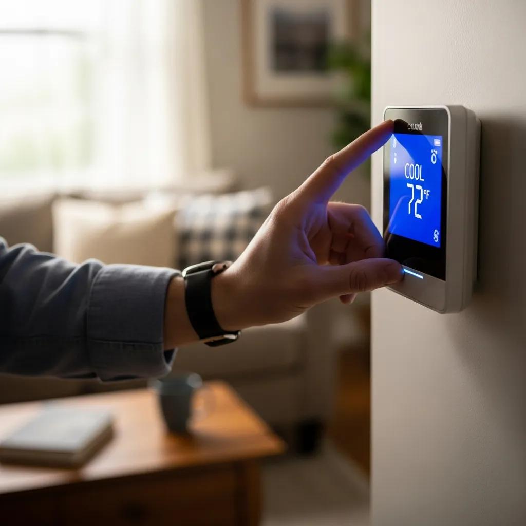 Adjusting a digital thermostat for optimal air conditioning performance