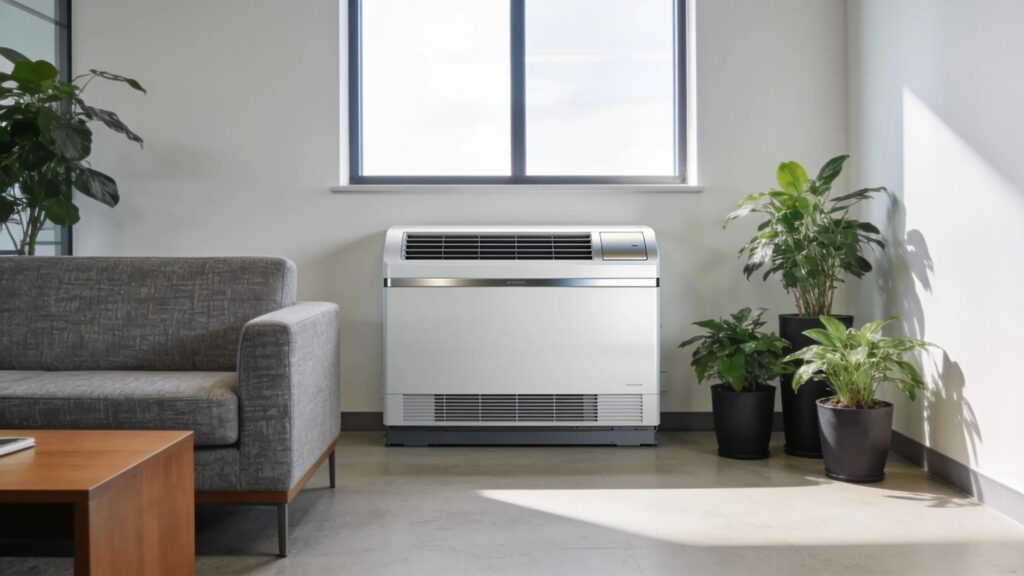 Efficient Light Commercial HVAC for Fort Worth Businesses 1 Modern light commercial HVAC system in a bright office environment enhancing comfort and air quality