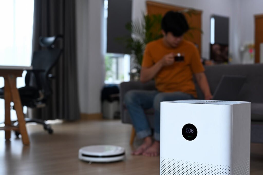 rsz air purifier on wooden floor in living room and ma 2023 11 27 04 58 39 utc