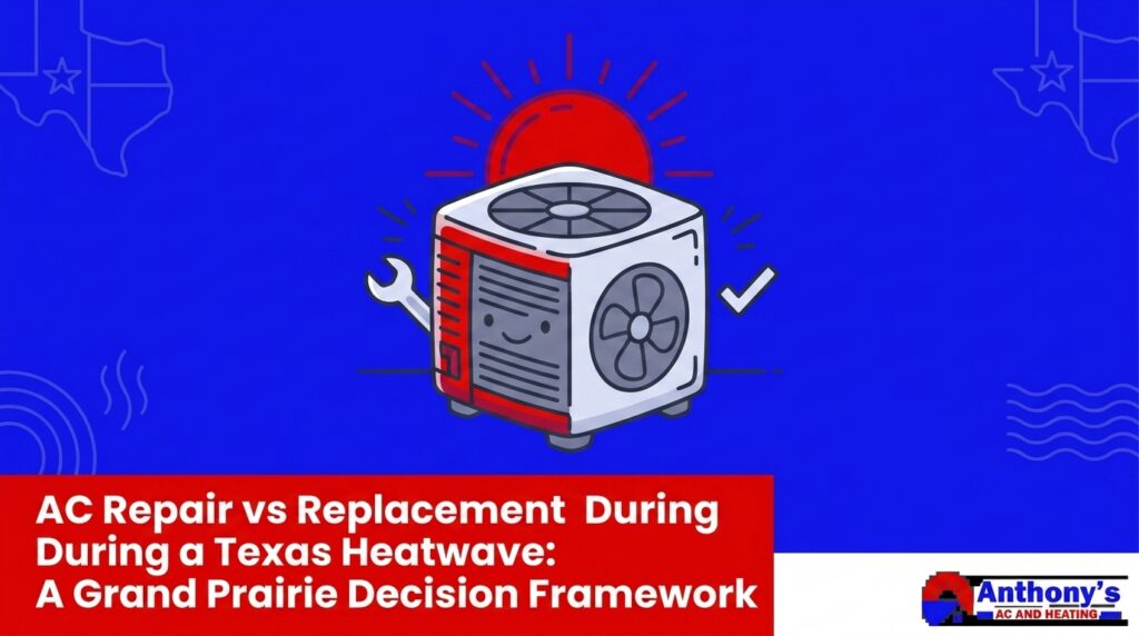AC Repair vs Replacement During a Texas Heatwave: A Grand Prairie Decision Framework &mdash; featured image