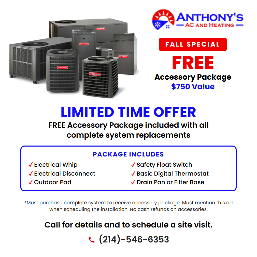 Fall Special Limited Time Offer - FREE accessory package ($750 value) with complete system replacement